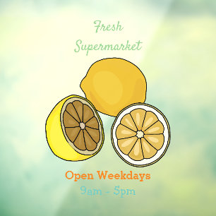 Lemon cartoon illustratie raamsticker