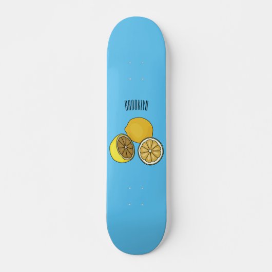 Lemon cartoon illustratie skateboard (Voorkant)