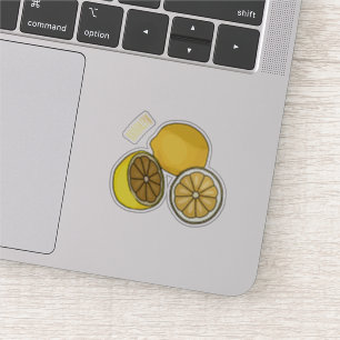 Lemon cartoon illustratie sticker