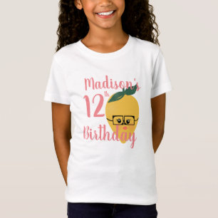 Lemon Character Birthday Shirten for Girls T-shirt