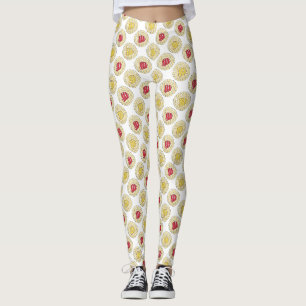 Lemon Cherry Danishes Breakfast Sweet Pastry Leggings