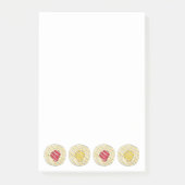 Lemon Cherry Danishes Breakfast Sweet Pastry Post-it® Notes (Voorkant)