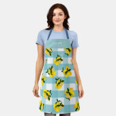 Lemon Chic Blue Gingham Schort (Gedragen)