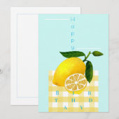 Lemon Chic Gelukkige Verjaardag Feestdagenkaart (Voorkant / Achterkant)