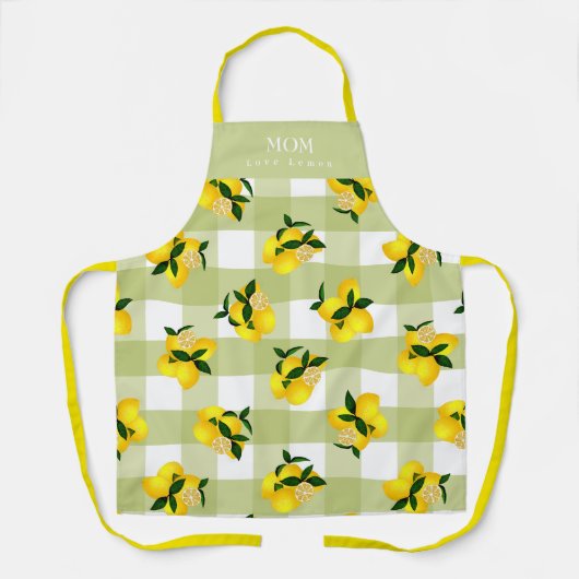 Lemon Chic Green Gingham Schort (Voorkant)