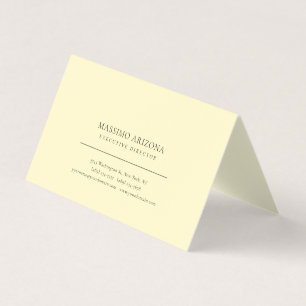 Lemon Chiffon Kleur Minimalistisch Eenvoudig Premi Visitekaartjes