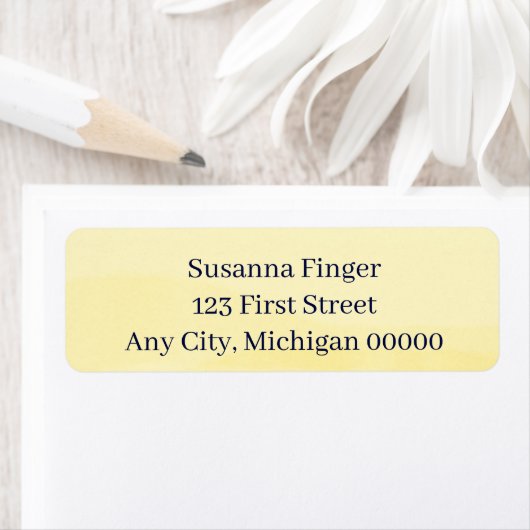 Lemon Chiffon Watercolor Etiket (Insitu)