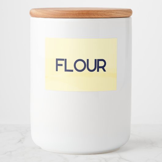 Lemon Chiffon Watercolor Voedselcontainer Etiket (Voorkant)