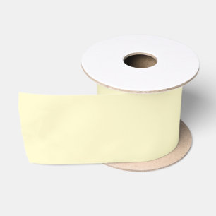 Lemon Chiffon Wide Satin Ribbon Lint