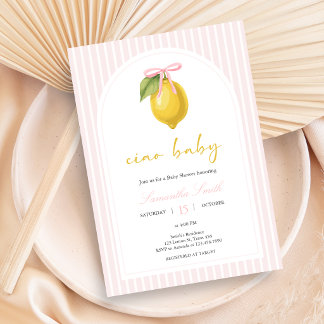 Lemon Ciao Baby Shower Kaart