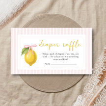 Lemon Ciao Baby Shower Luier Raffle