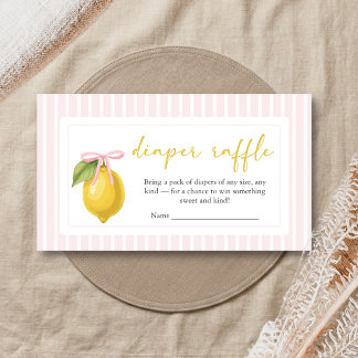 Lemon Ciao Baby Shower Luier Raffle Informatiekaartje