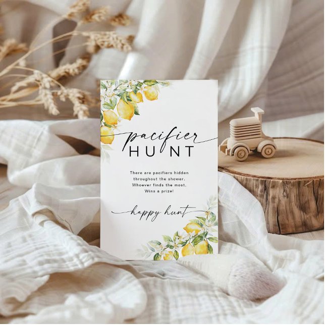 Lemon Citrus Baby shower Pacifier Hunt Game (Creator heeft geüpload)