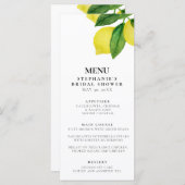 Lemon Citrus Branch Greenery Vrijgezellenfeest Menu (Voorkant / Achterkant)