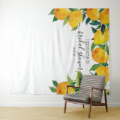 Lemon Citrus Bridal Main Squeeze Welcome Sign Wandkleed (In Situ (horizontaal))
