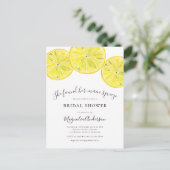 Lemon Citrus Bridal Shower Briefkaart (Staand voorkant)