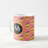 Lemon Citrus Cartoon Pattern Coffee Mok (Voorkant links)