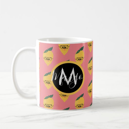 Lemon Citrus Cartoon Pattern Coffee Mok (Links)