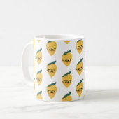 Lemon Citrus Cartoon Pattern Coffee Mok (Voorkant links)