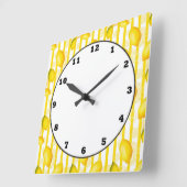 Lemon Citrus cuisine ludique mur de fruits horloge (Angle)
