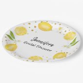 Lemon Citrus en Gold Papieren Bordje (Gekanteld)