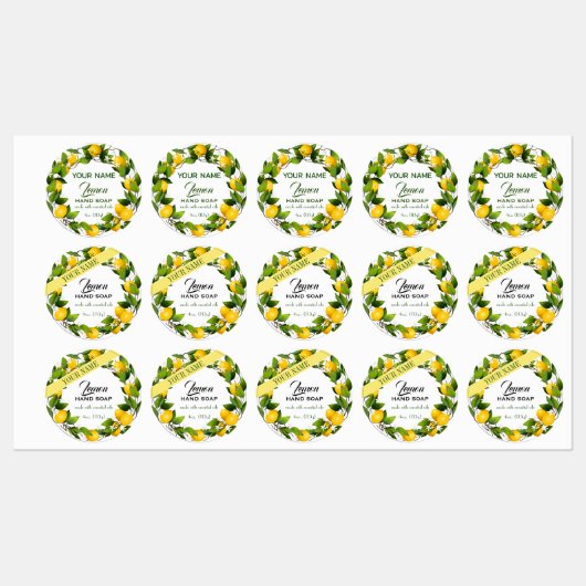 Lemon Citrus Fruit Labels (Vel)