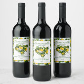 Lemon Citrus Fruit Lemoncello Wijn Etiket (Flessen)