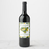 Lemon Citrus Fruit Lemoncello Wijn Etiket (Voorkant)