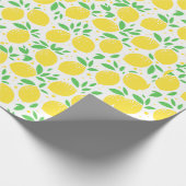 Lemon Citrus Fruit Orchard Theme Pattern Gift Cadeaupapier (Hoek)