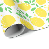 Lemon Citrus Fruit Orchard Theme Pattern Gift Cadeaupapier (Rol Hoek)