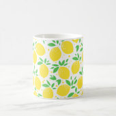 Lemon Citrus Fruit Orchard Yellow Pattern Koffiemok (Center)