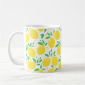 Lemon Citrus Fruit Orchard Yellow Pattern Koffiemok (Links)