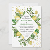 Lemon Citrus Italië Italiaanse legant modern huwel Kaart (Voorkant)