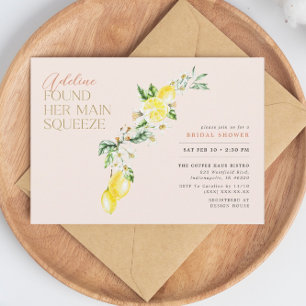 Lemon Citrus Main Squeeze Blush Vrijgezellenfeest Kaart