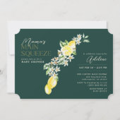 Lemon Citrus Mama's Main Squeeze Green Baby shower Kaart (Voorkant)