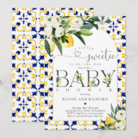 Lemon Citrus Mediterranean Botanical Baby shower