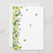 Lemon Citrus Modern Baby shower Kaart (Achterkant)