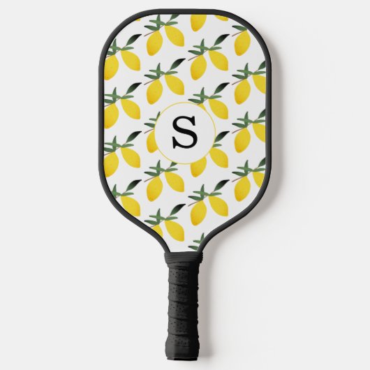 Lemon Citrus Monogram Pickleball Paddle (Achterkant)