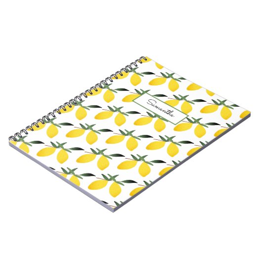 Lemon Citrus Pattern Name Notitieboek (Linkerzijde)