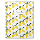 Lemon Citrus Pattern Name Notitieboek (Voorkant)