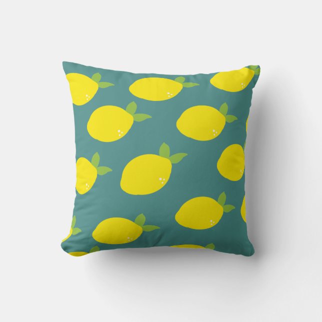 Lemon Citrus Pattern Pillow Kussen (Voorkant)