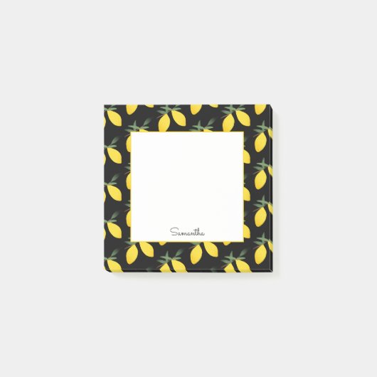 Lemon Citrus Pattern Post-it® Notes (Voorkant)