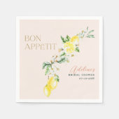 Lemon Citrus Soft Blush Main Squeeze Vrijgezellenf Servet (Voorkant)