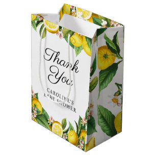 Lemon Citrus Summer Baby shower Medium Cadeauzakje