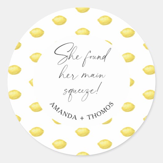 Lemon Citrus vond haar belangrijkste knijper Ronde Sticker (Voorkant)