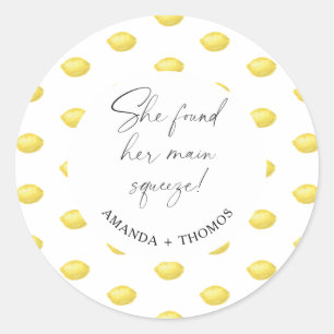 Lemon Citrus vond haar belangrijkste knijper Ronde Sticker