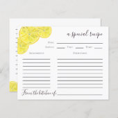 Lemon Citrus Vrijgezellenfeest Recipe Kaart (Voorkant / Achterkant)