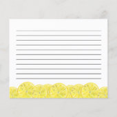 Lemon Citrus Vrijgezellenfeest Recipe Kaart (Achterkant)