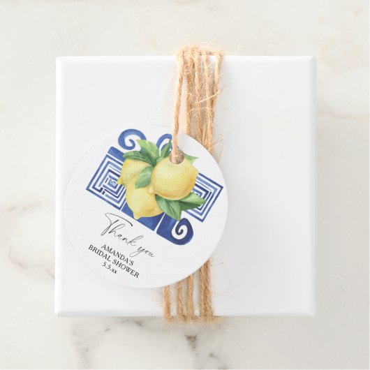 Lemon Citrus - Weddenschap Hartelijk dank Bedankjes Labels (In situ)