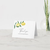 Lemon Citrus - Weddenschap Hartelijk dank Bedankkaart (Voorkant)